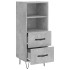 Aparador de madera contrachapada gris hormigón 34,5x34x90