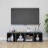 Muebles TV 4 uds madera contrachapada gris brillo 37x35x37