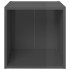 Muebles TV 4 uds madera contrachapada gris brillo 37x35x37