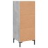 Aparador de madera contrachapada gris hormigón 34,5x34x90
