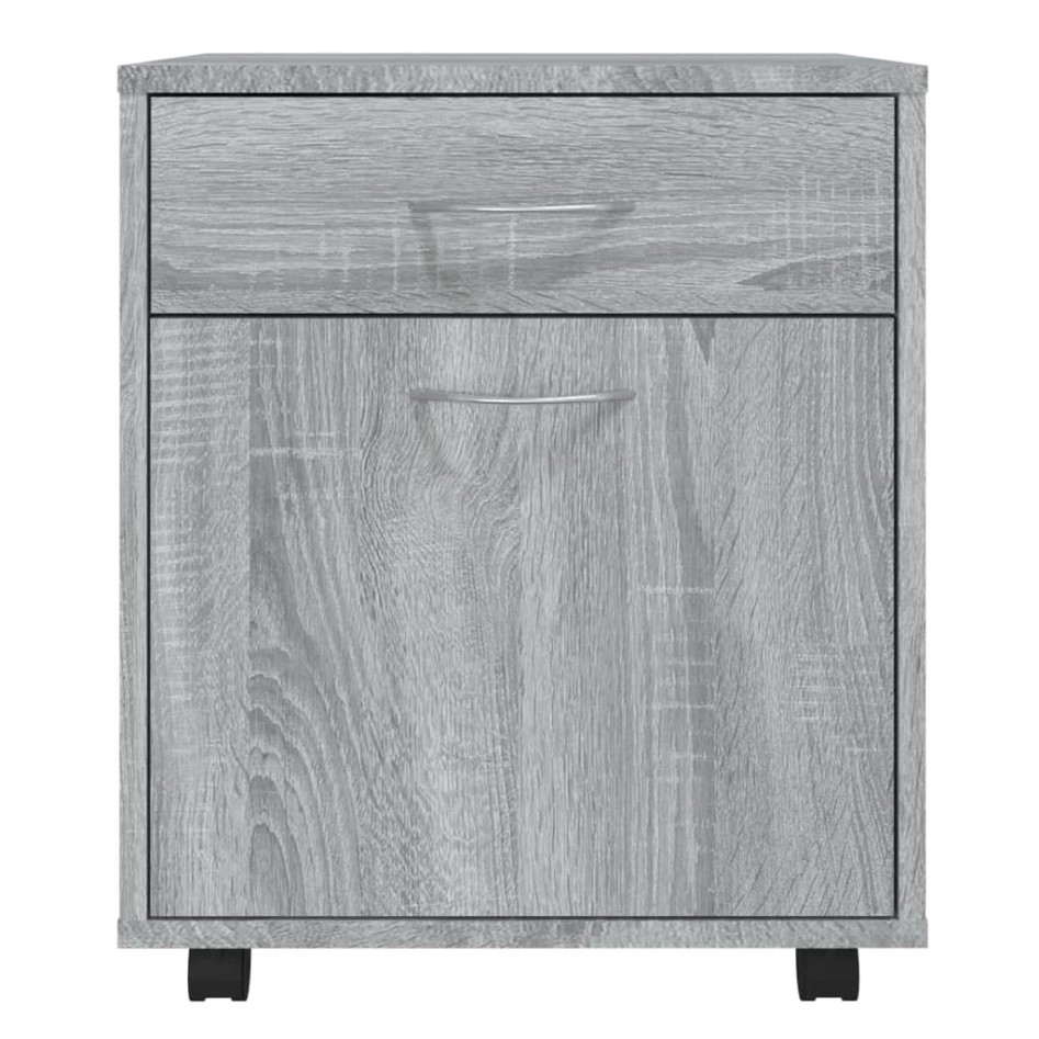 Armario ruedas madera contrachapada gris Sonoma 45x38x54