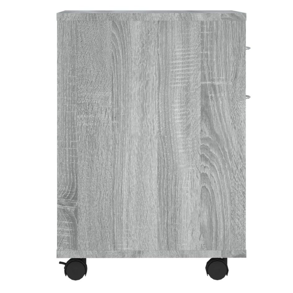 Armario ruedas madera contrachapada gris Sonoma 45x38x54