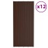 Panel de tejado acero galvanizado marrón 12 unidades 100x45