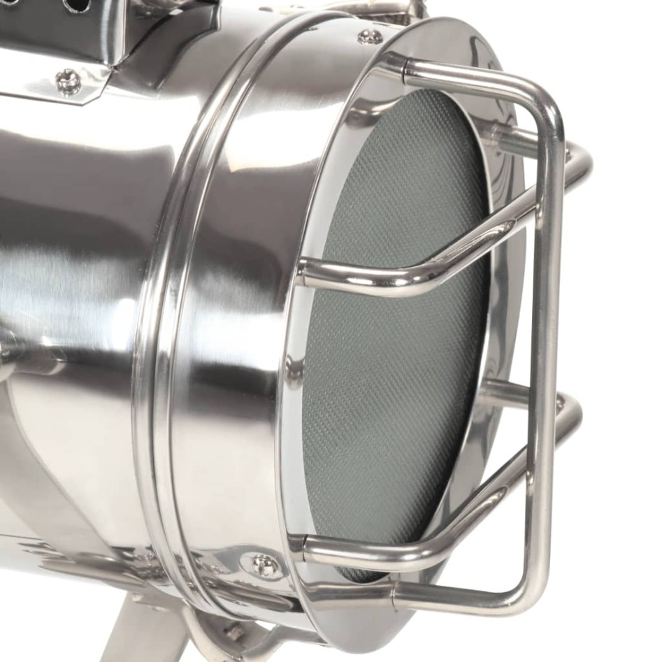 Lámpara con trípode de suelo madera maciza mango negro 69