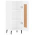 Aparador de madera contrachapada blanco brillante 34,5x34x90