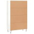 Aparador alto madera de ingeniería blanco brillo 69,5x31x115