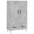 Aparador alto madera de ingeniería gris hormigón 69,5x31x115