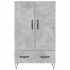 Aparador alto madera de ingeniería gris hormigón 69,5x31x115