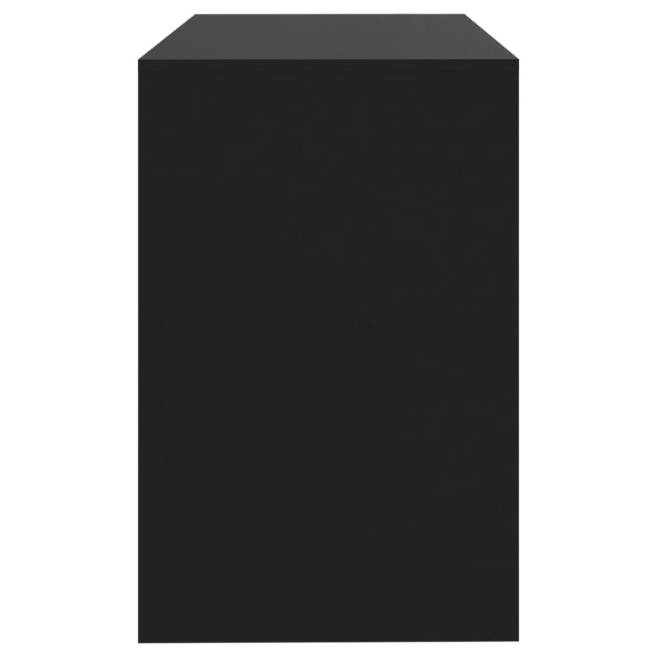 Escritorio de madera contrachapada negro 101x50x76,5