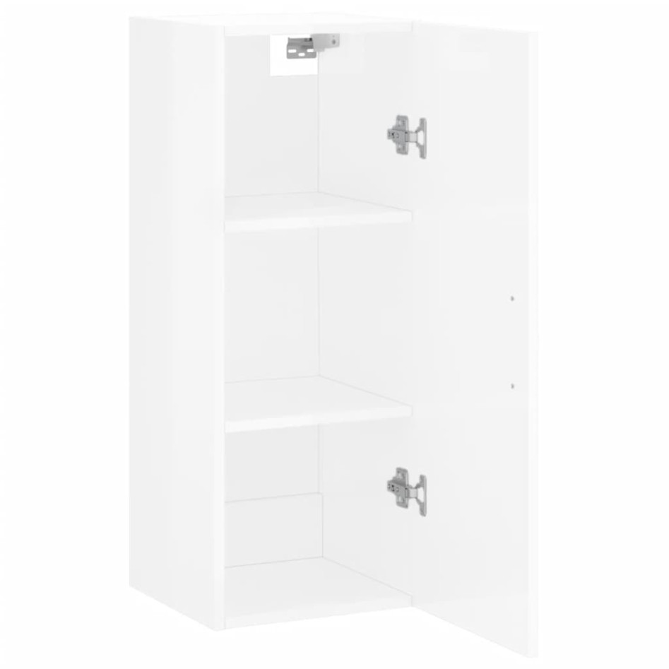 Armario de pared blanco brillante 34,5x34x90