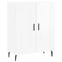 Aparador de madera contrachapada blanco brillante 69,5x34x90