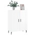 Aparador de madera contrachapada blanco brillante 69,5x34x90