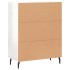 Aparador de madera contrachapada blanco brillante 69,5x34x90
