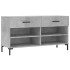 Banco zapatero madera de ingeniería gris hormigón 102x35x55