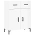 Aparador de madera contrachapada blanco brillante 69,5x34x90