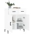 Aparador de madera contrachapada blanco brillante 69,5x34x90
