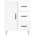 Aparador de madera contrachapada blanco brillante 69,5x34x90