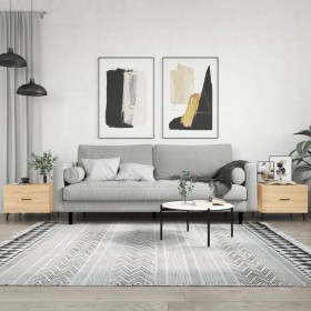 Mesas de centro 2 uds madera ingeniería roble Sonoma