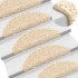 Alfombras de peldaños de escalera 15 uds crema 56x17x3