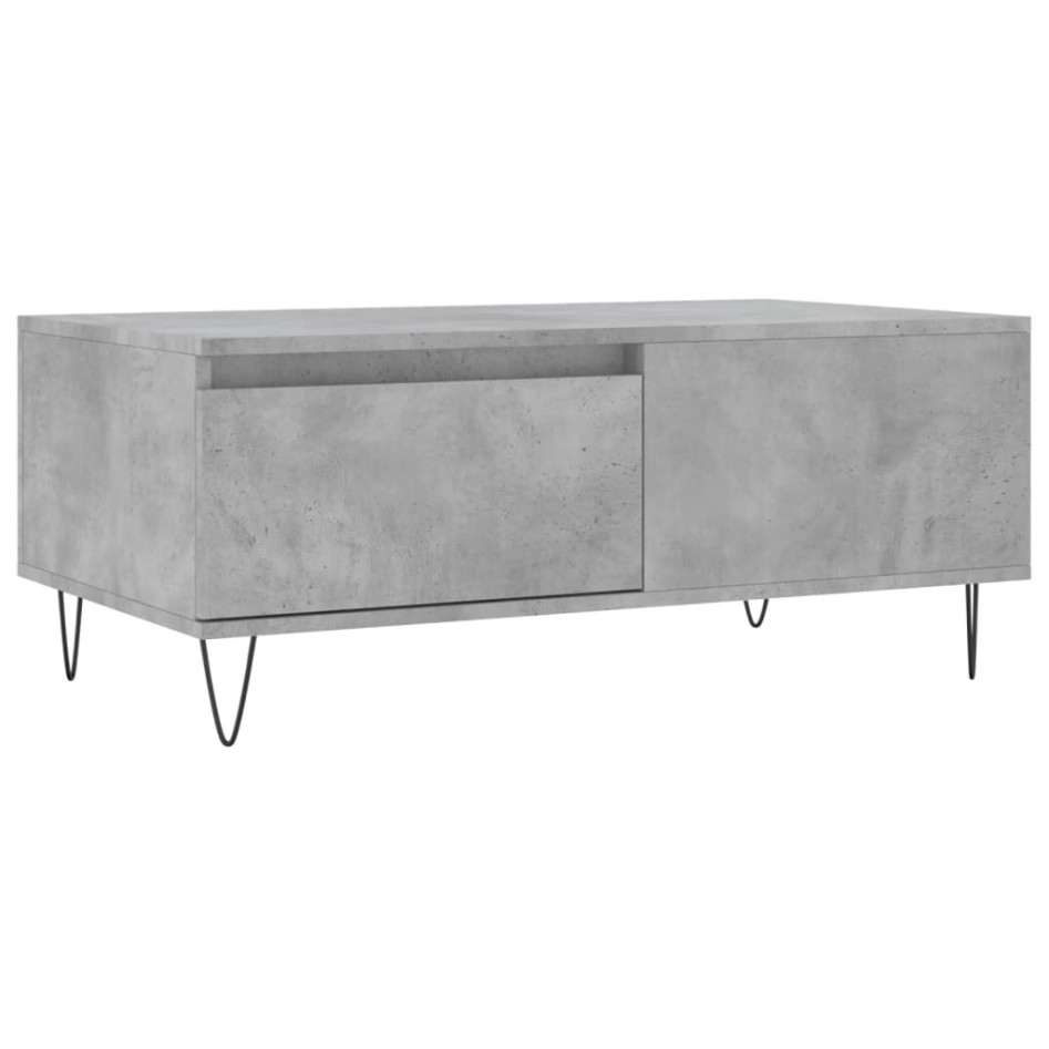 Mesa de centro madera contrachapada gris hormigón 90x50x36,5