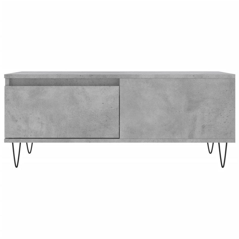 Mesa de centro madera contrachapada gris hormigón 90x50x36,5