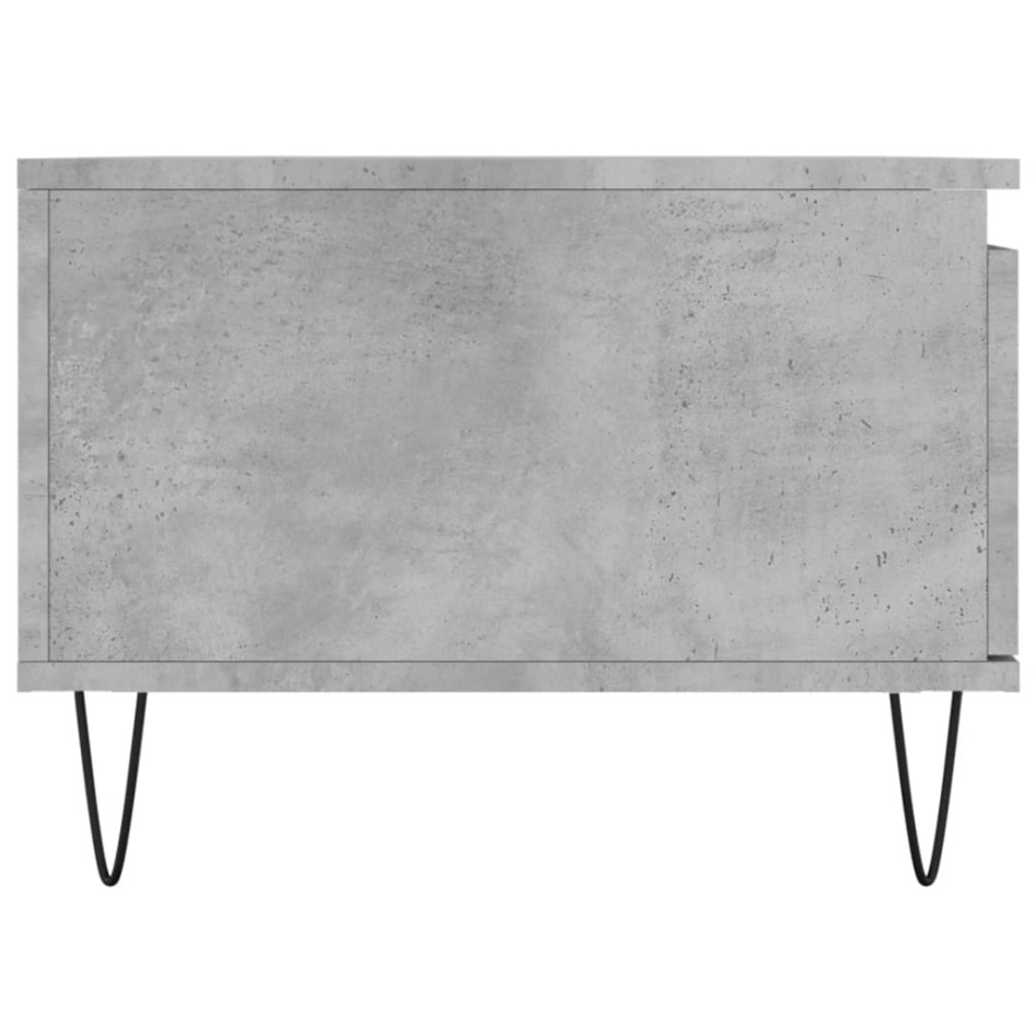 Mesa de centro madera contrachapada gris hormigón 90x50x36,5