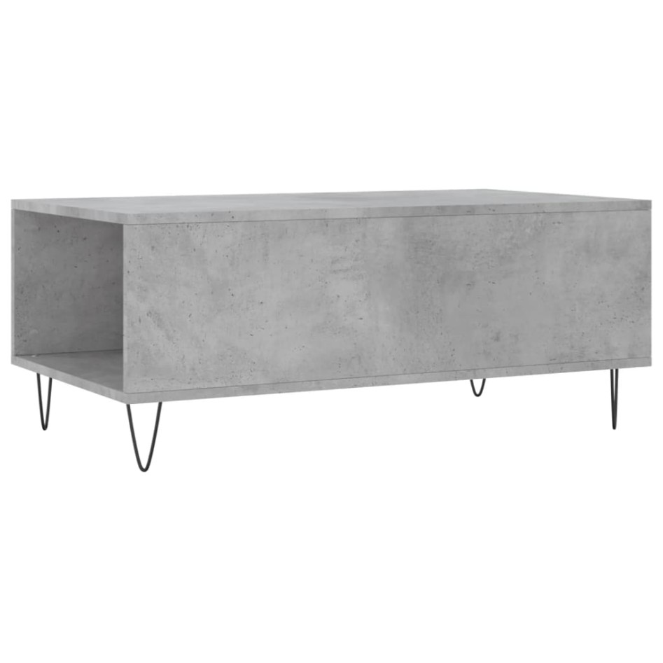 Mesa de centro madera contrachapada gris hormigón 90x50x36,5