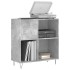 Mueble discos madera contrachapada gris hormigón 84,5x38x89