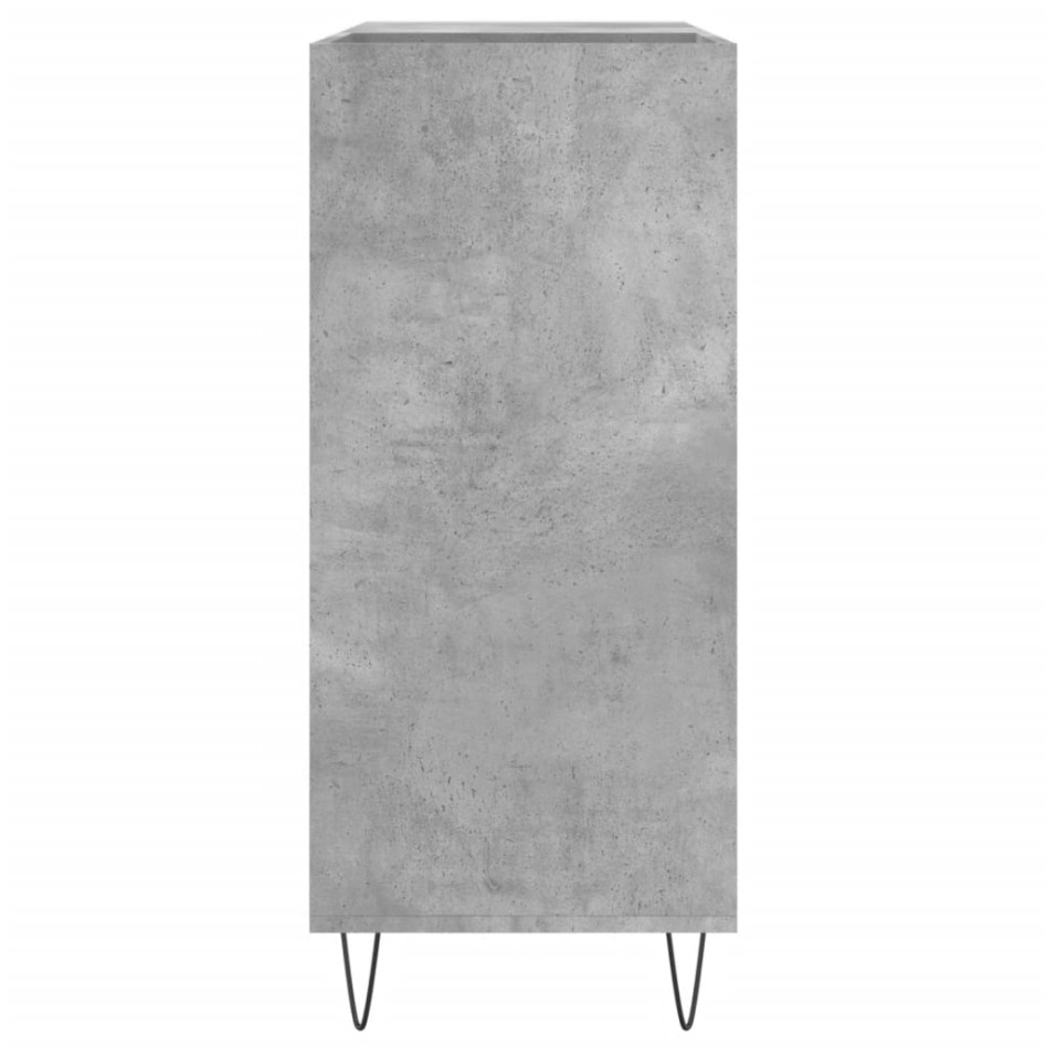 Mueble discos madera contrachapada gris hormigón 84,5x38x89