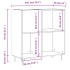 Mueble discos madera contrachapada gris hormigón 84,5x38x89