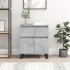Aparador de madera contrachapada gris hormigón 60x35x70