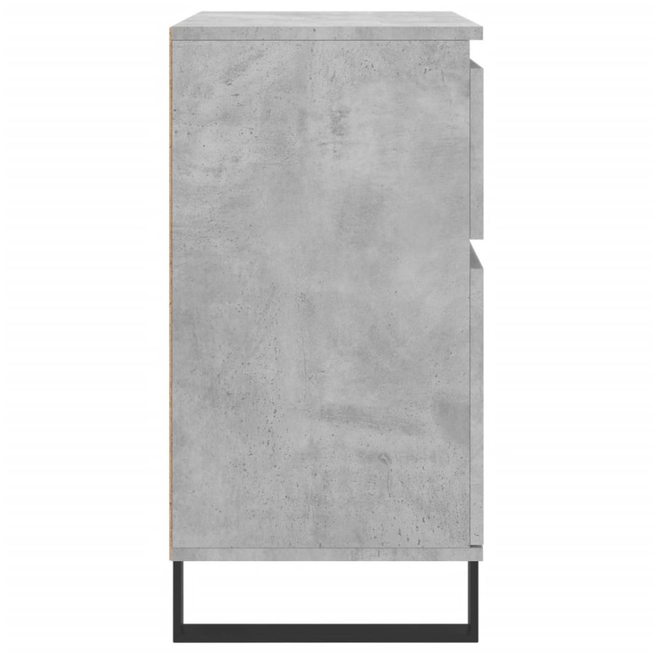 Aparador de madera contrachapada gris hormigón 60x35x70