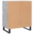Aparador de madera contrachapada gris hormigón 60x35x70