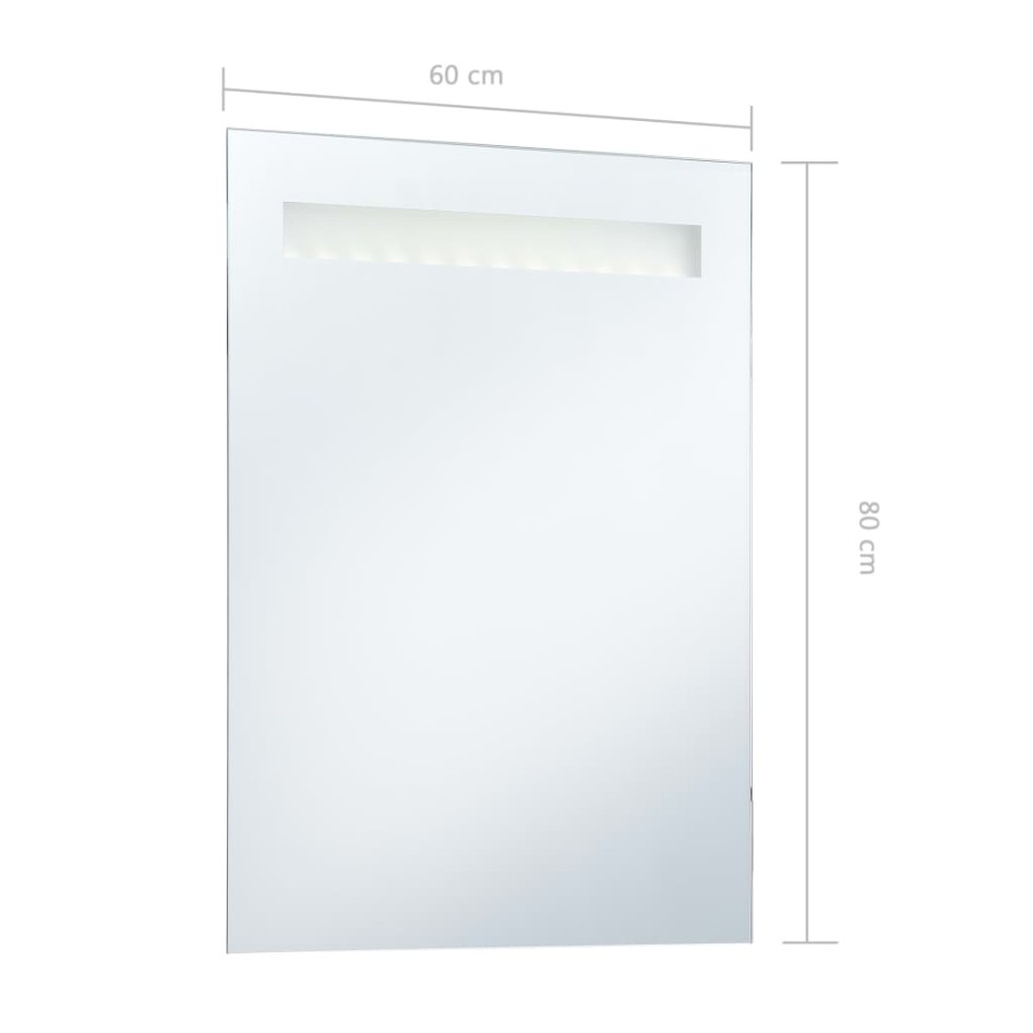 Espejo de pared de baño con LED 60x80