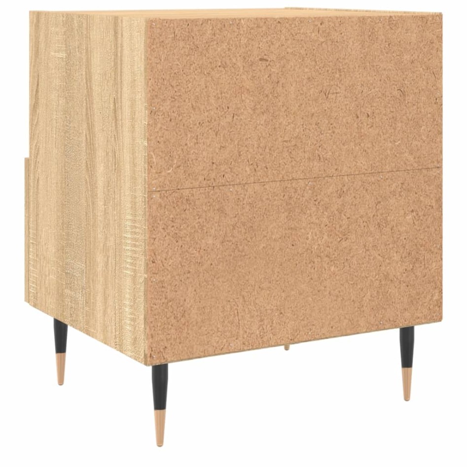 Mesita noche 2 uds madera ingeniería roble Sonoma 40x35x47,5