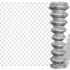 Valla de alambre acero galvanizado plateado 15x1,25