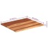Tablero de mesa madera maciza de acacia 25-27 mm 60x70