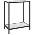 Mesa de consola vidrio templado blanco 60x35x75
