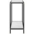Mesa de consola vidrio templado blanco 60x35x75