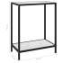 Mesa de consola vidrio templado blanco 60x35x75