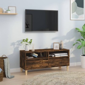 Mueble de TV madera contrachapada roble ahumado