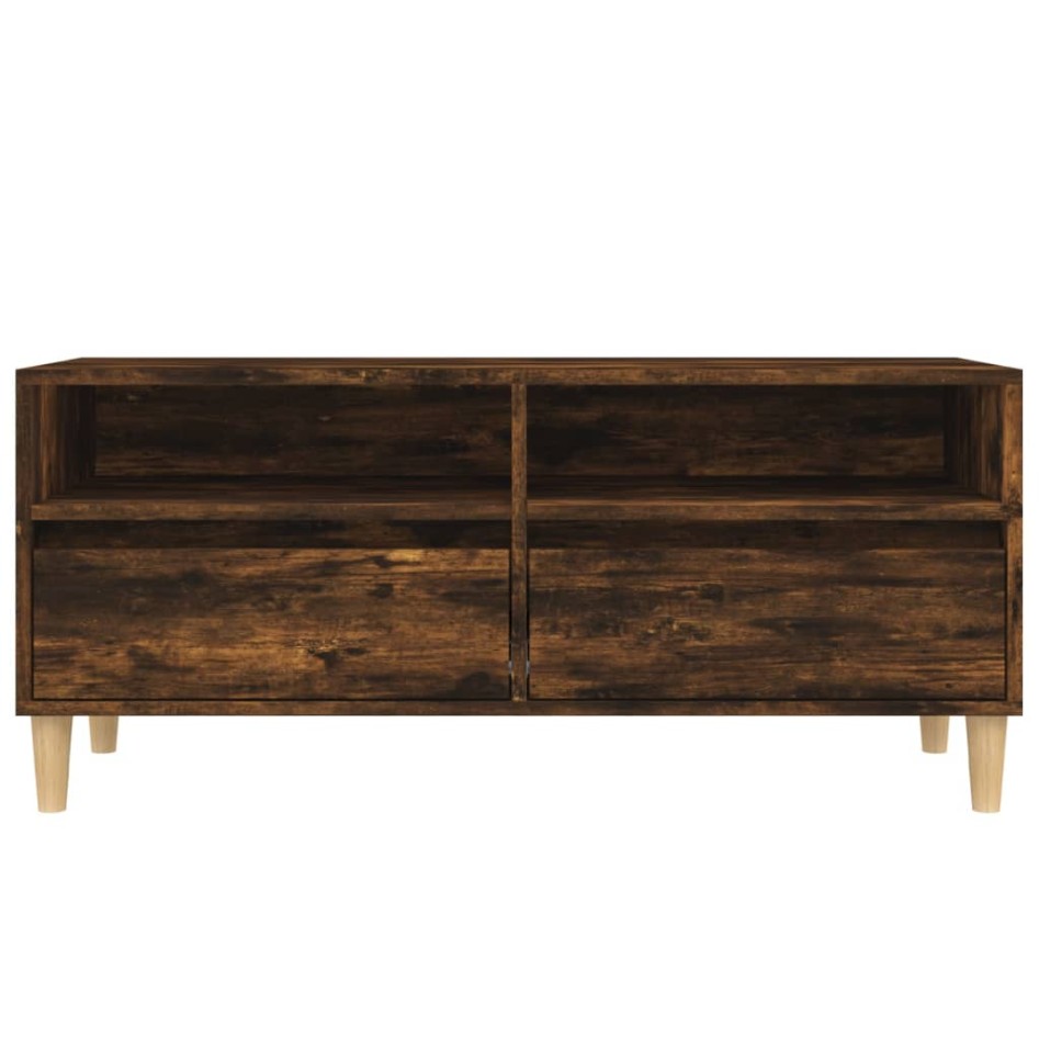 Mueble de TV madera contrachapada roble ahumado