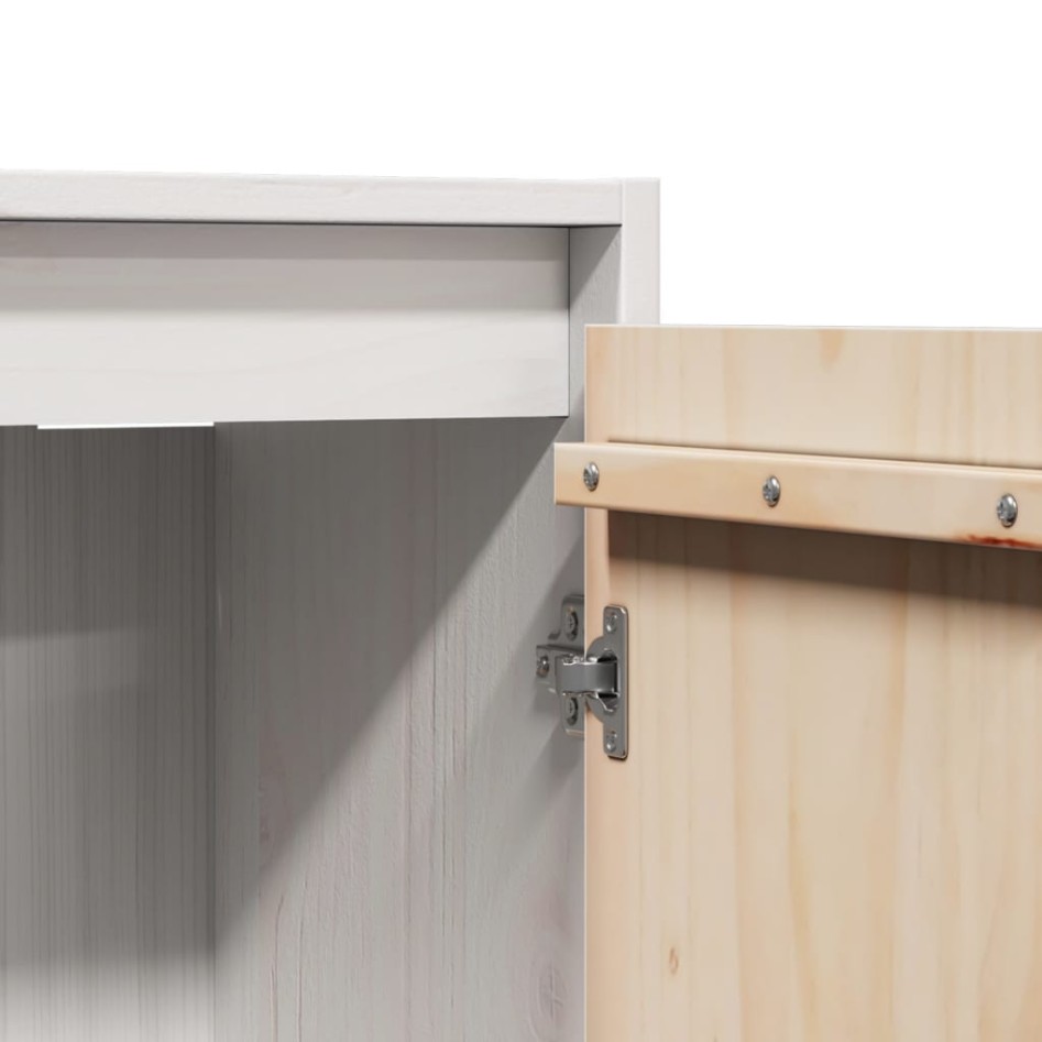 Armario de pared de madera maciza de pino blanco 30x30x100