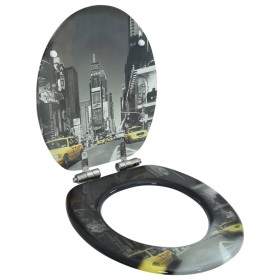 Asiento inodoro WC tapa de cierre suave MDF diseño Nueva