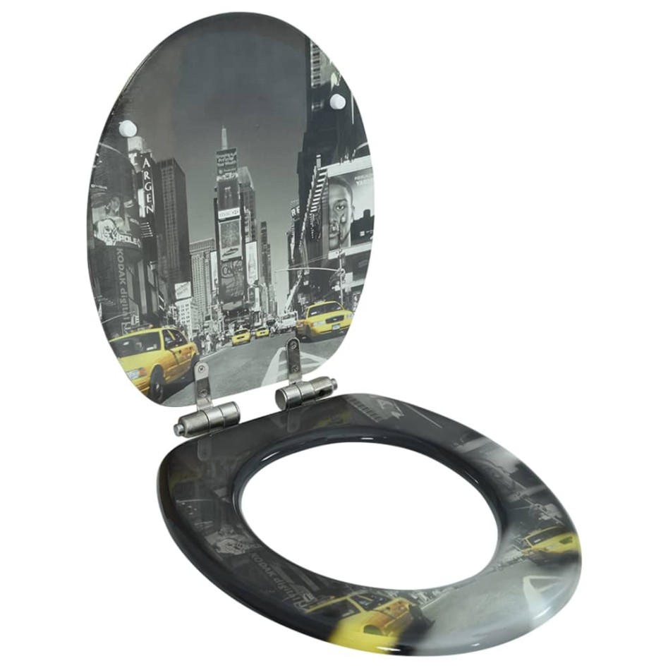 Asiento inodoro WC tapa de cierre suave MDF diseño Nueva