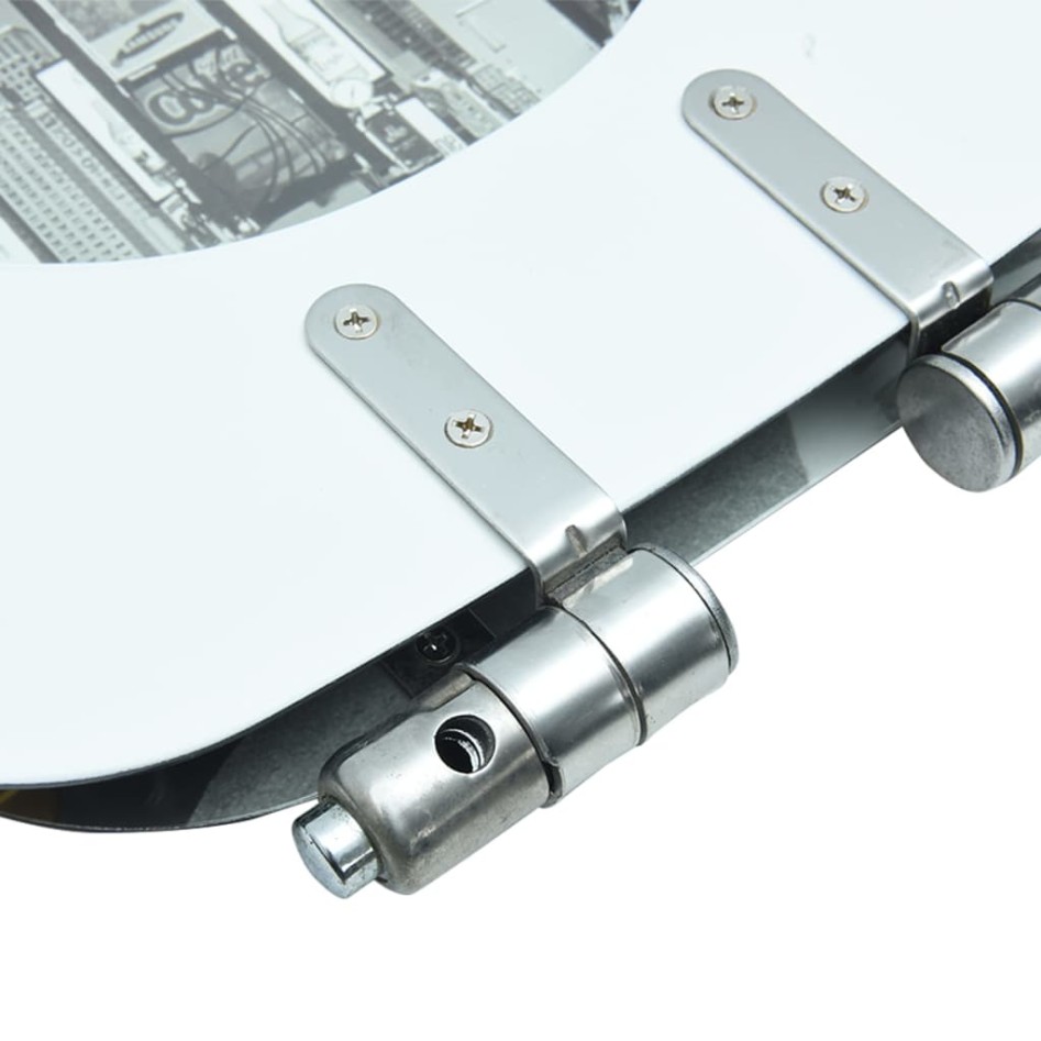 Asiento inodoro WC tapa de cierre suave MDF diseño Nueva