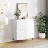 Aparador de madera contrachapada blanco brillante 60x35x70