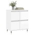 Aparador de madera contrachapada blanco brillante 60x35x70