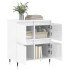 Aparador de madera contrachapada blanco brillante 60x35x70