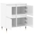 Aparador de madera contrachapada blanco brillante 60x35x70